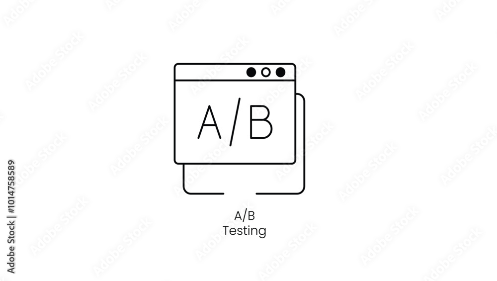 AB Testing Process Digital Marketing Vector Icon AB Testing Process Digital Marketing Vector Icon