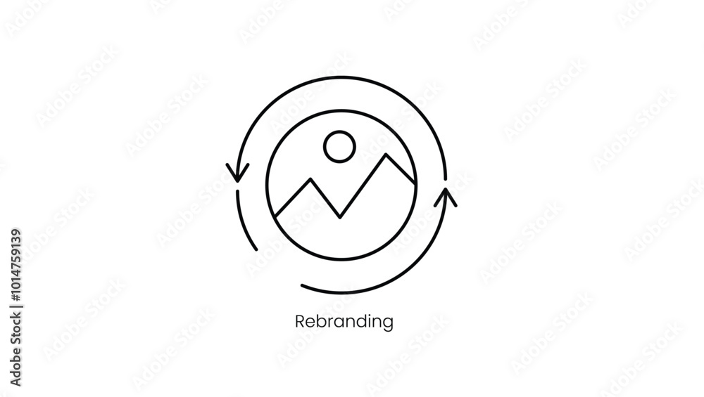 Obraz premium Rebranding Process Vector Marketing Icon