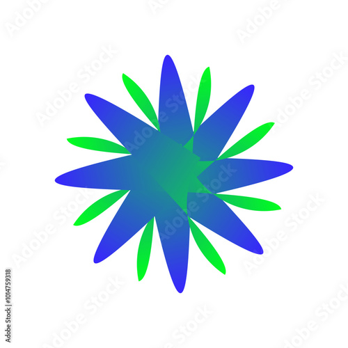 abstract gradient pattern vector eps, circular floral design