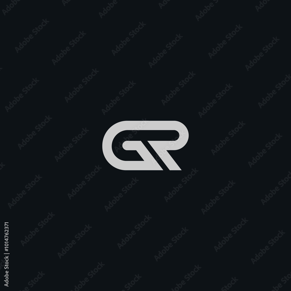 GR or RG letter logo design. Abstract outstanding professional business awesome artistic branding company different colors illustration.