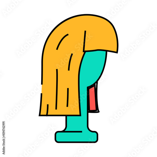 wig accessory line icon vector. wig accessory sign. isolated symbol illustration