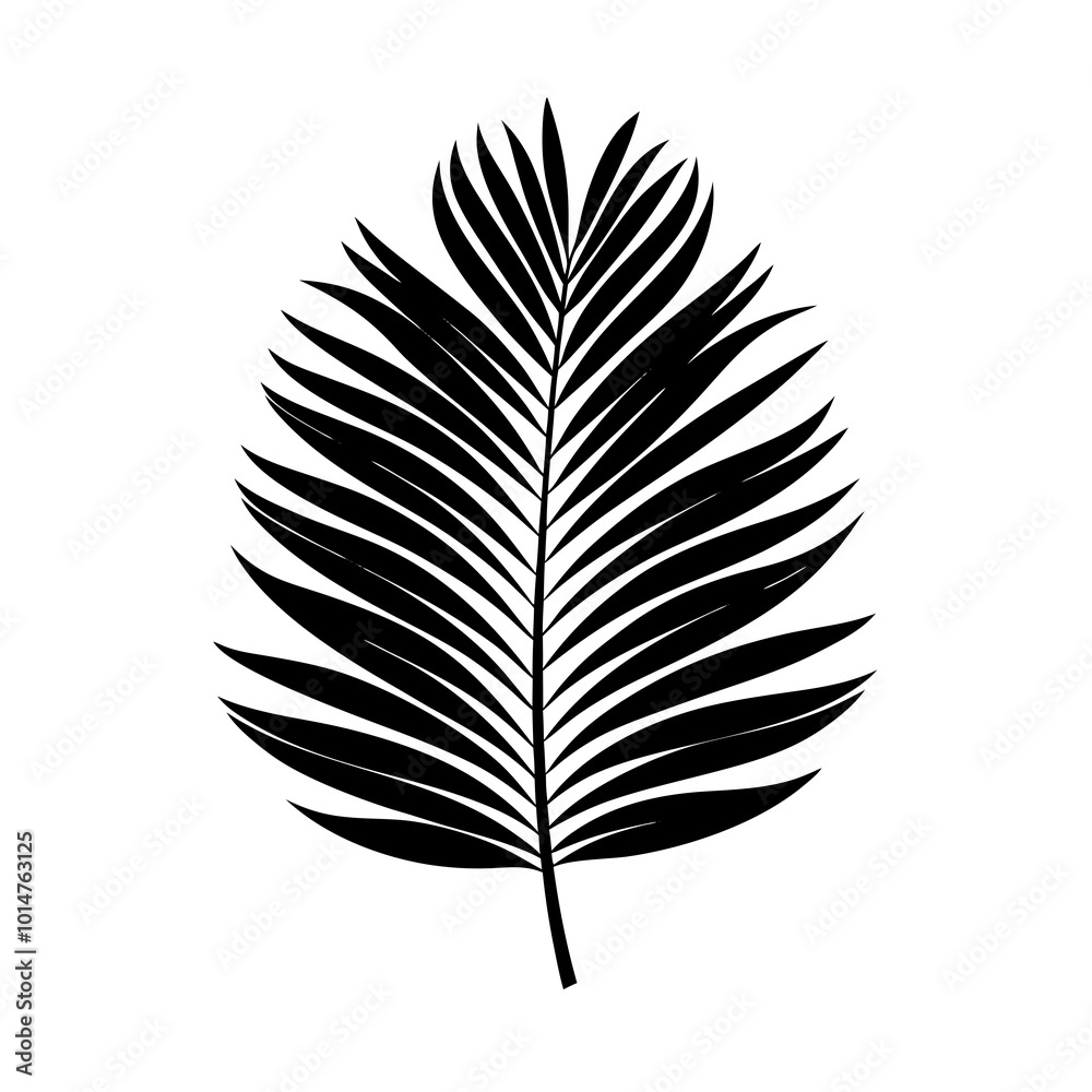 palm leaf vector silhouette isolated on white background palm leaf vector silhouette isolated on white background