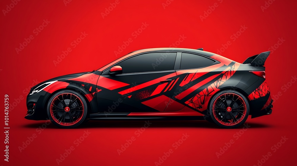 Bold car silhouette with speeding flames and intense motion on black canvas image Bold car silhouette with speeding flames and intense motion on black canvas image