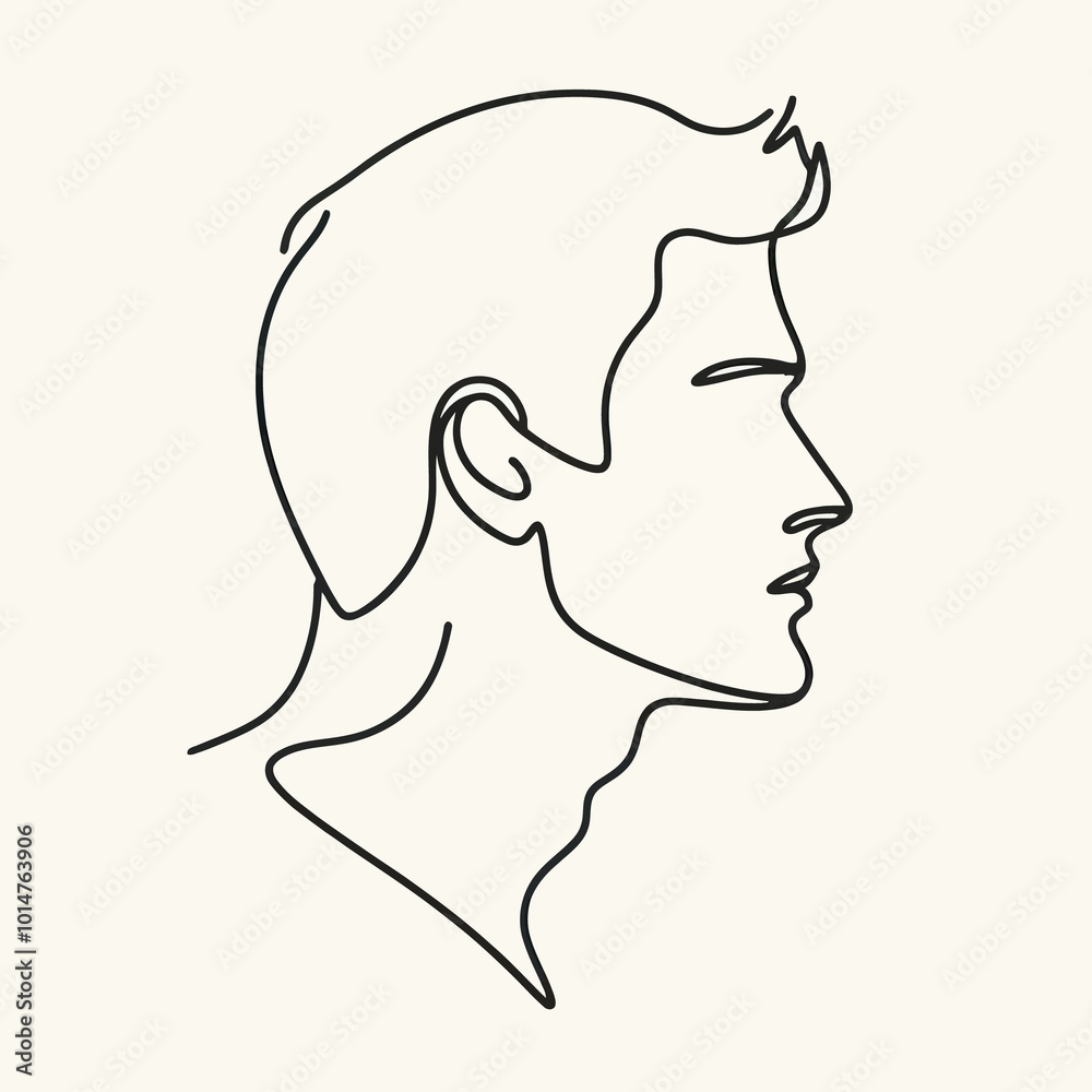 drawing of a man's profile drawing of a man's profile