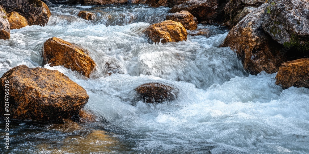 A tranquil stream flows over smooth stones, creating a serene and peaceful natural environment perfect for relaxation. A tranquil stream flows over smooth stones, creating a serene and peaceful natural environment perfect for relaxation.