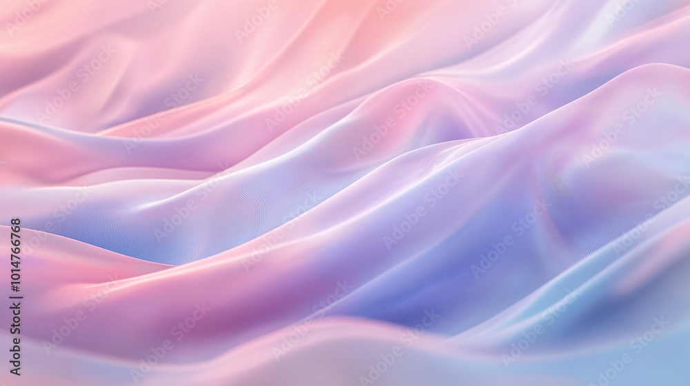 Obraz premium Soft Pastel Waves Flowing in Abstract Design