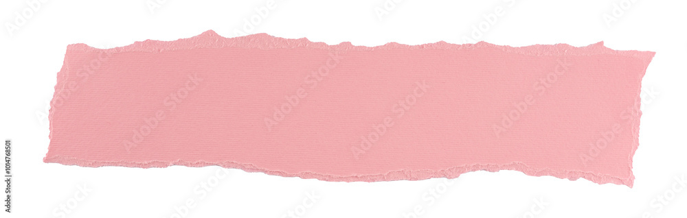 pink torn paper in a rectangle shape, frame for text or quote, grunge textured sign, label, banner paper graphic element, speech bubble isolated on a transparent background