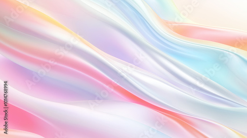 Flowing Soft Pastel Waves Abstract Background