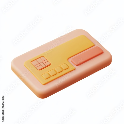 Credit card 3d icon in cartoon style