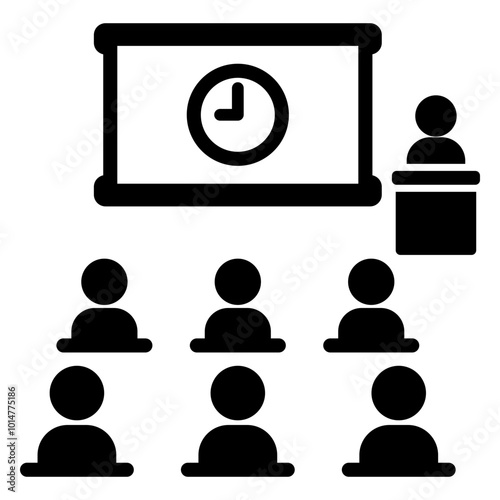 school students taking test icon