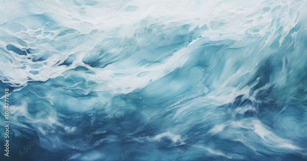 A beautiful photorealistic view of the sea surface, with waves breaking and splashing water, capturing intricate details in shades of blue and white A beautiful photorealistic view of the sea surface, with waves breaking and splashing water, capturing intricate details in shades of blue and white