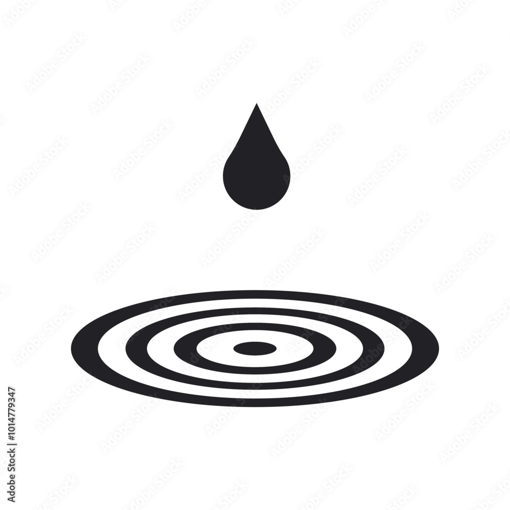 water drop ripple icon vector eps water drop ripple icon vector eps