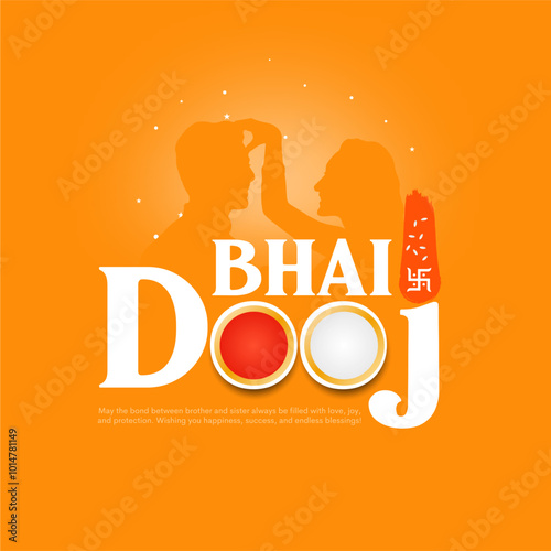 Indian festival happy bhai dooj concept. Celebration in india creative vector illustration dsign photo