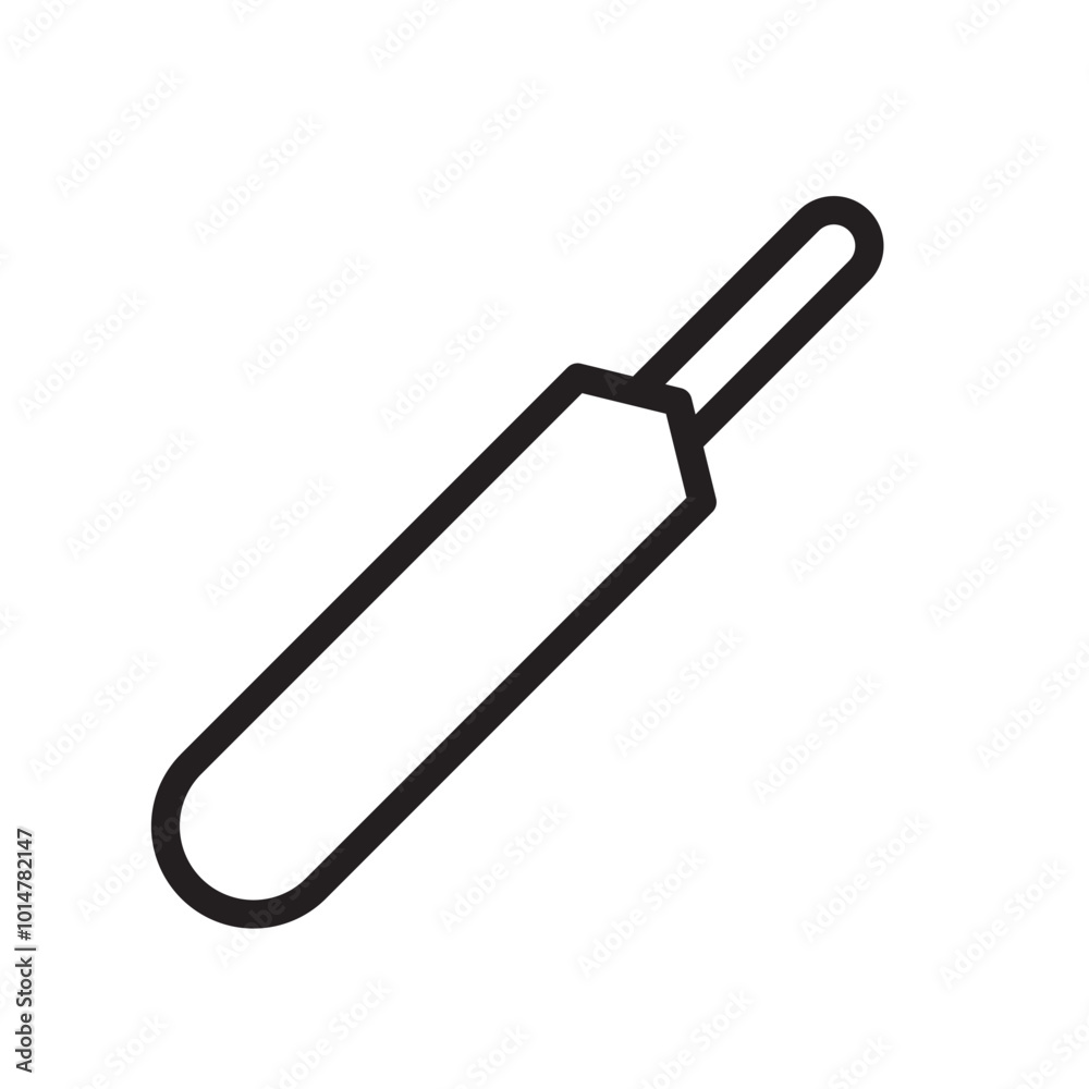 cricket bat icon outline stroke vector eps cricket bat icon outline stroke vector eps