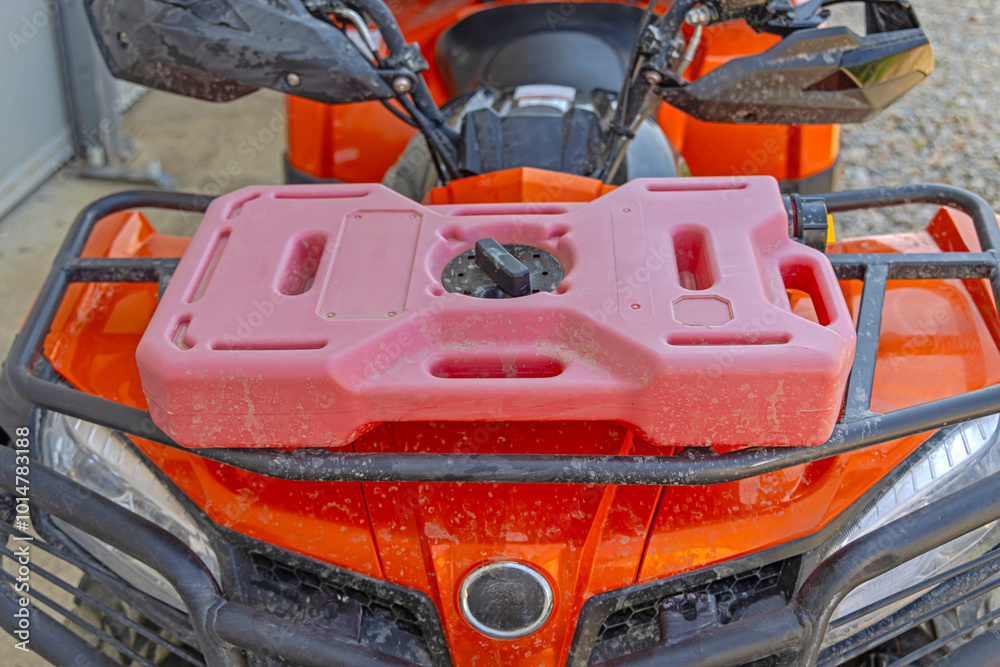 Gasoline Fuel Container Plastic Tank Top Rack at Quad Vehicle