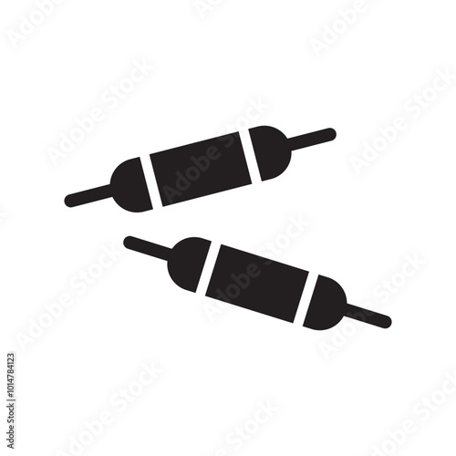 cricket stump bails icon vector eps