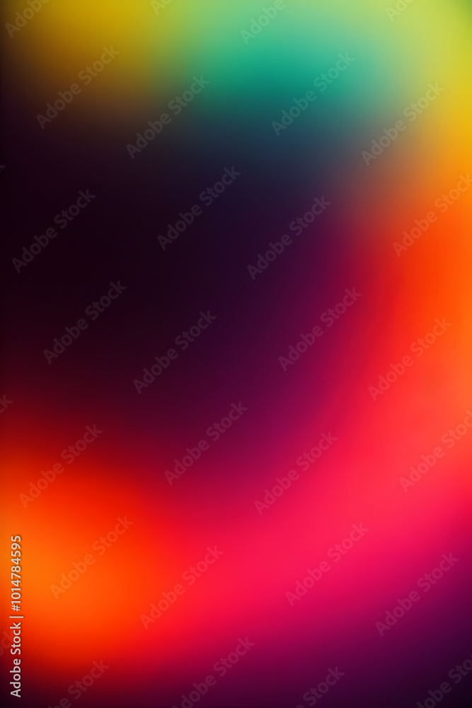 A vibrant abstract image featuring a blend of colors, creating a soft, glowing effect against a dark background. The colors merge seamlessly, evoking a sense of movement and light.