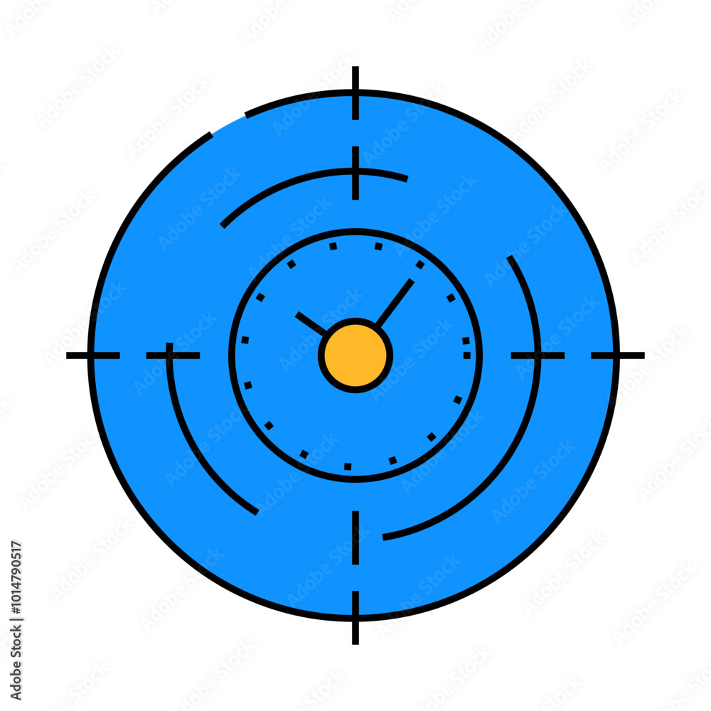 target of time management line icon vector. target of time management sign. isolated symbol illustration target of time management line icon vector. target of time management sign. isolated symbol illustration