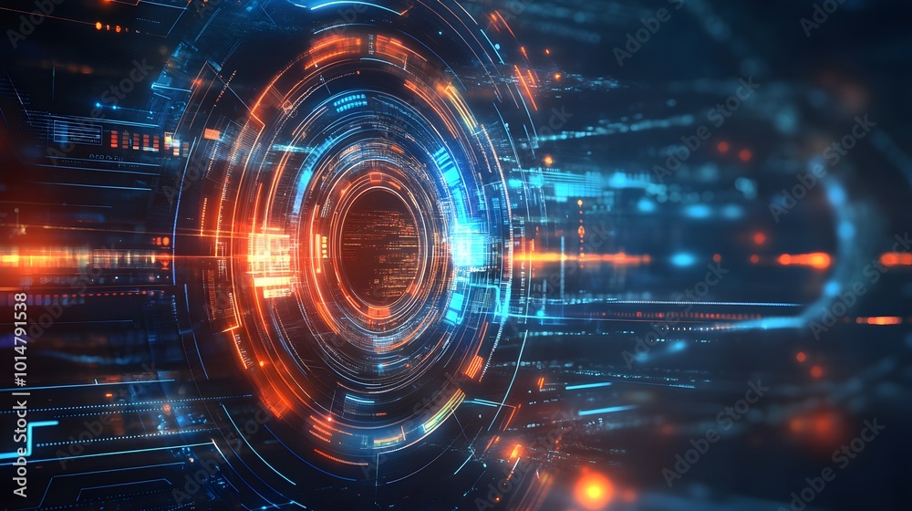 Obraz premium futuristic technology background. 