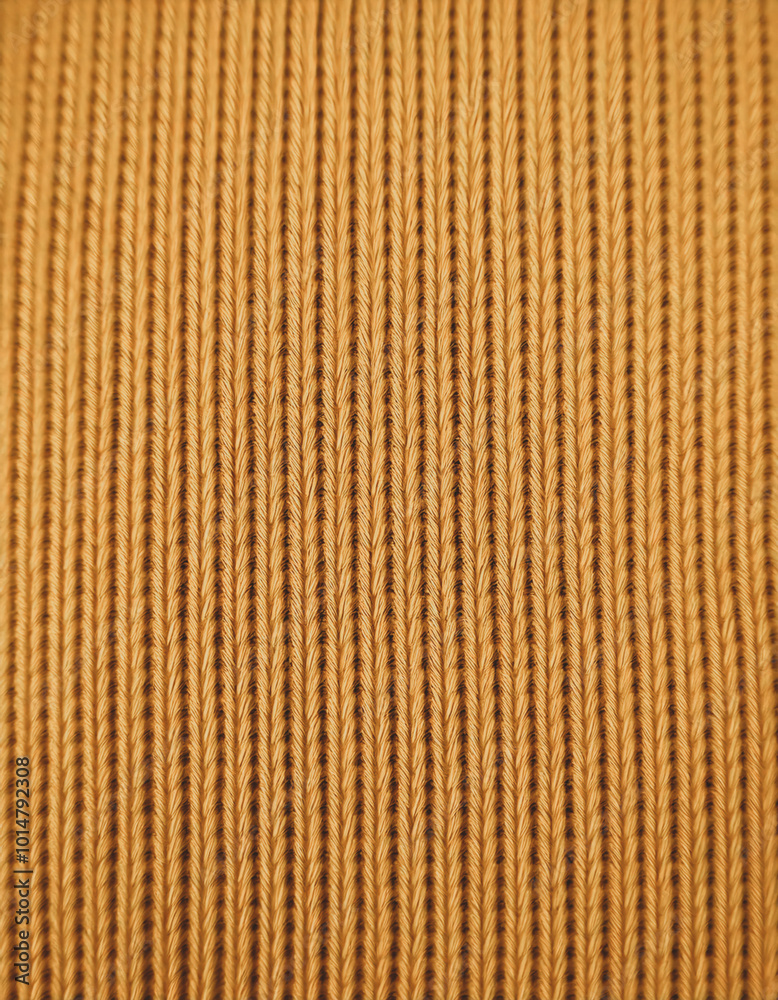 Close-Up of Ribbed Knitted Fabric in Warm Mustard Tone Close-Up of Ribbed Knitted Fabric in Warm Mustard Tone