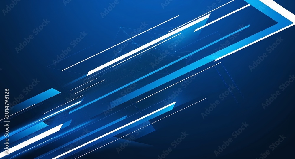 Modern blue abstract background featuring futuristic geometric lines Modern blue abstract background featuring futuristic geometric lines