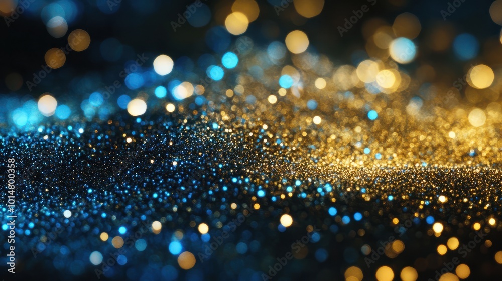 background of abstract glitter lights. gold, blue and black. de focused background of abstract glitter lights. gold, blue and black. de focused