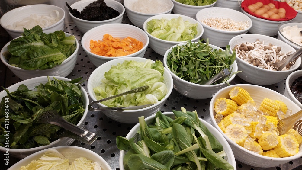 Fresh Vegetables, Japanese Shabu Shabu raw vegetable, Sukiyaki set Fresh Vegetables, Japanese Shabu Shabu raw vegetable, Sukiyaki set