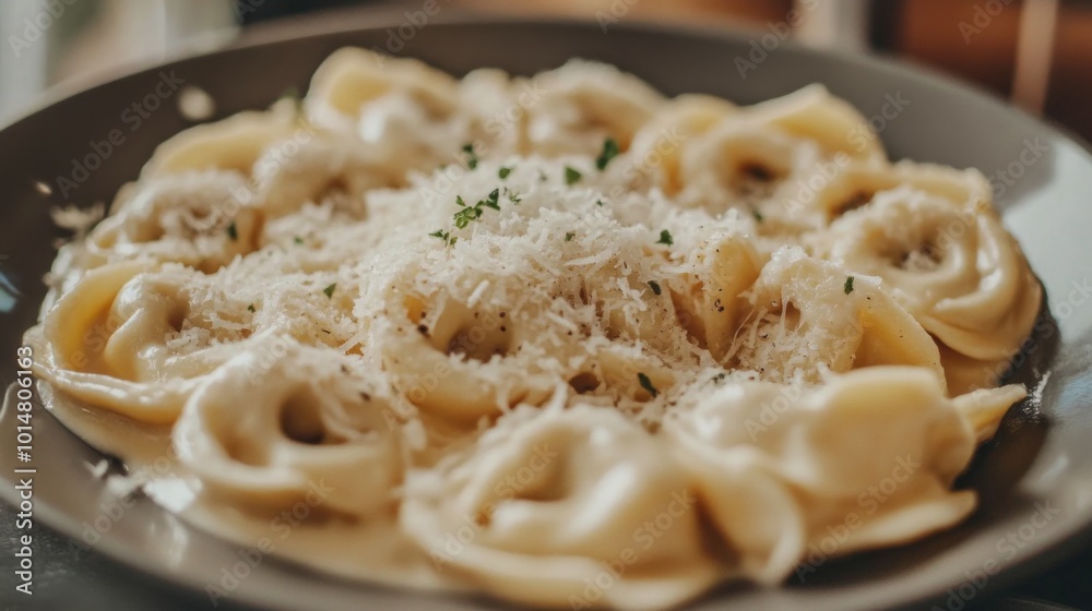 Creamy Pasta Dish with Cheese Topping Creamy Pasta Dish with Cheese Topping