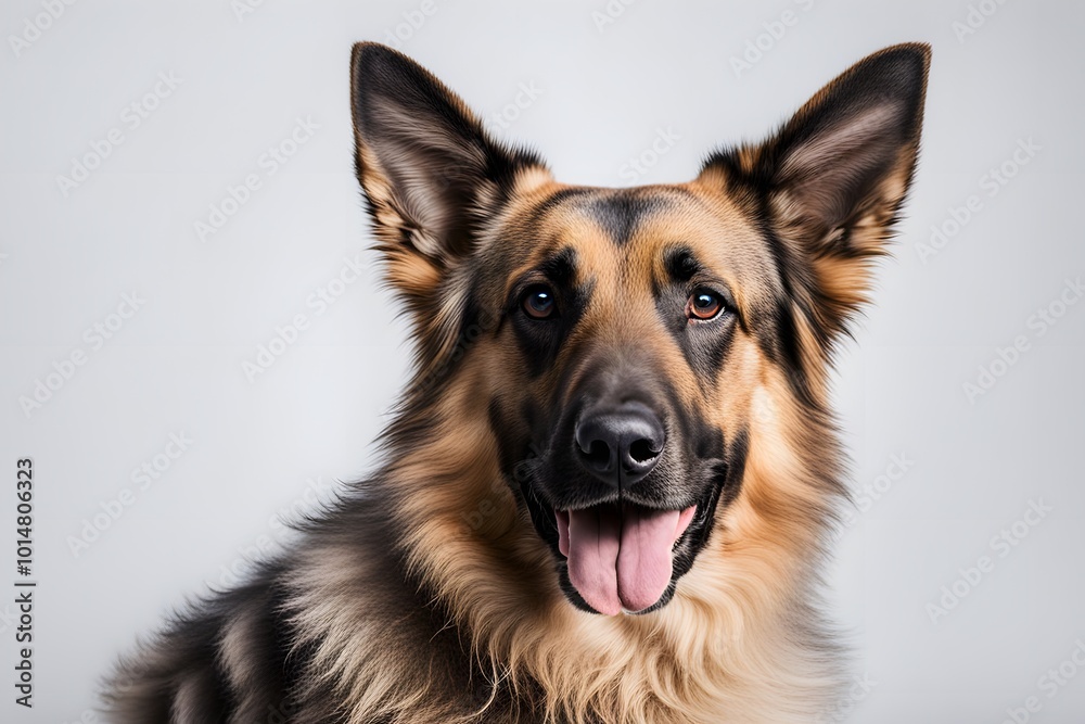 Corman shepherd dog on white background, Ai Generated Corman shepherd dog on white background, Ai Generated