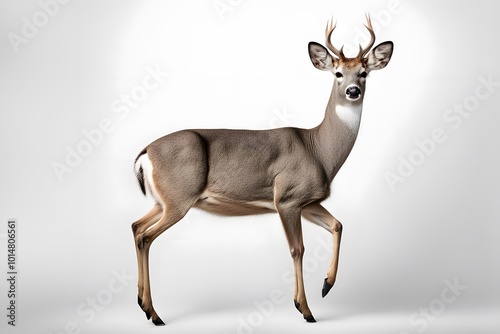 Coues deer on white background, Ai Generated photo