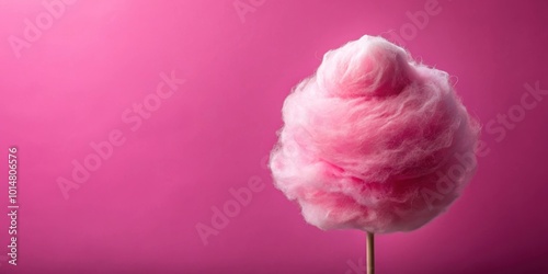 Sweet pink cotton candy on a vibrant pink background, cotton candy, sweet, pink, background, sugar, fluffy, treat, dessert