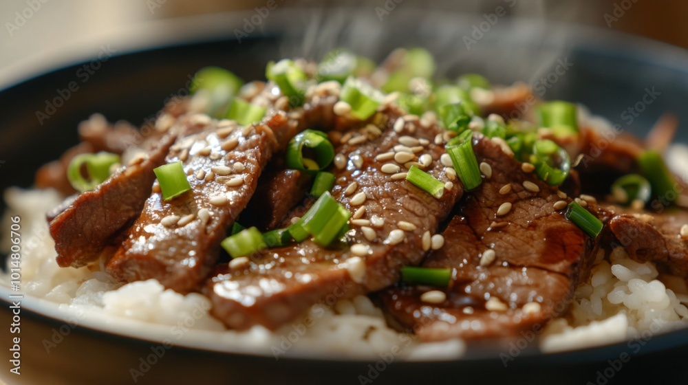 Delicious Beef Stir-Fry with Rice and Greens Delicious Beef Stir-Fry with Rice and Greens