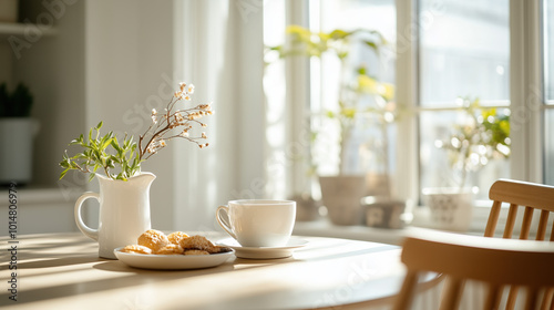 Wallpaper Mural Bright and Cheerful Breakfast Table Displaying Delicious Dairy-Free Snacks and Refreshing Drinks in a Sunlit Space Torontodigital.ca