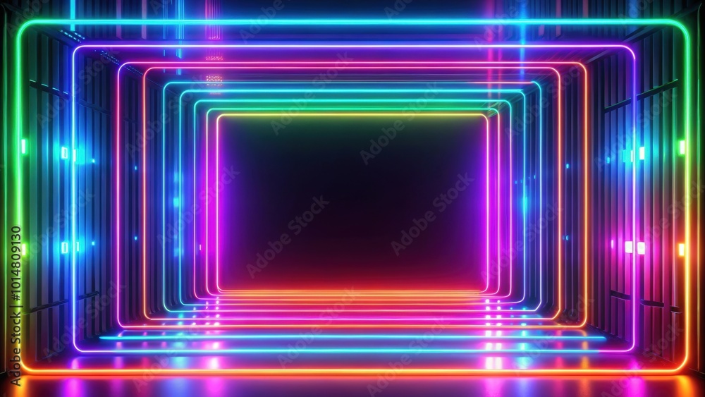 Abstract neon lines of LED lights creating a vibrant and colorful background, neon, abstract, lines, LED, lights Abstract neon lines of LED lights creating a vibrant and colorful background, neon, abstract, lines, LED, lights