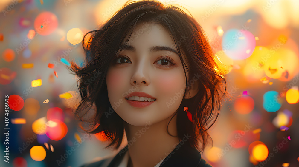 A vibrant and dynamic commercial video featuring an Asian woman confidently demonstrating a variety of stylish activewear in an urban setting. The energetic atmosphere is enhanced by upbeat music, sho