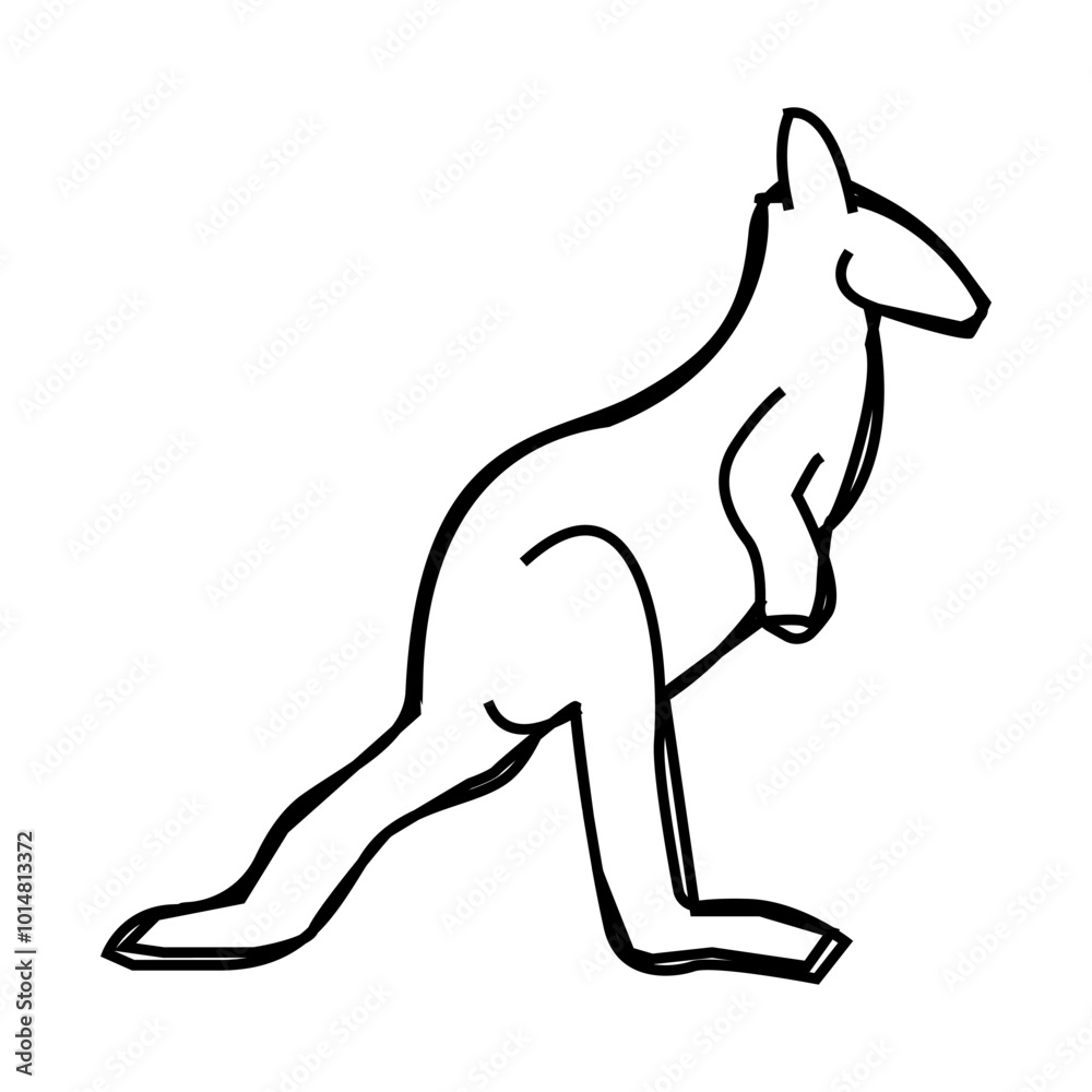 kangaroo animal line icon vector. kangaroo animal sign. isolated symbol illustration kangaroo animal line icon vector. kangaroo animal sign. isolated symbol illustration
