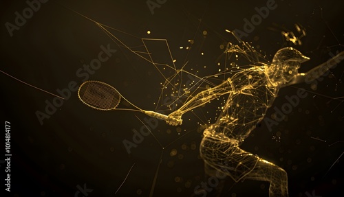 Sports, human body connection, artificial intelligence badminton