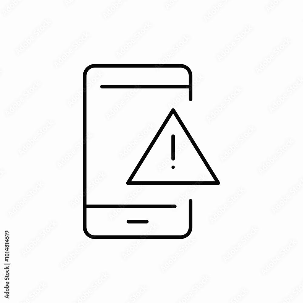 attention phone icon sign vector attention phone icon sign vector
