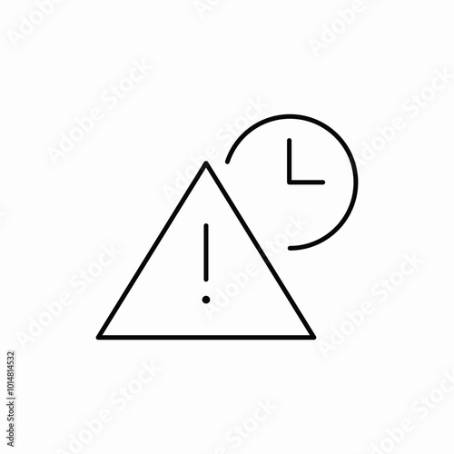 attention time icon sign vector