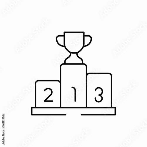winner podium icon sign vector