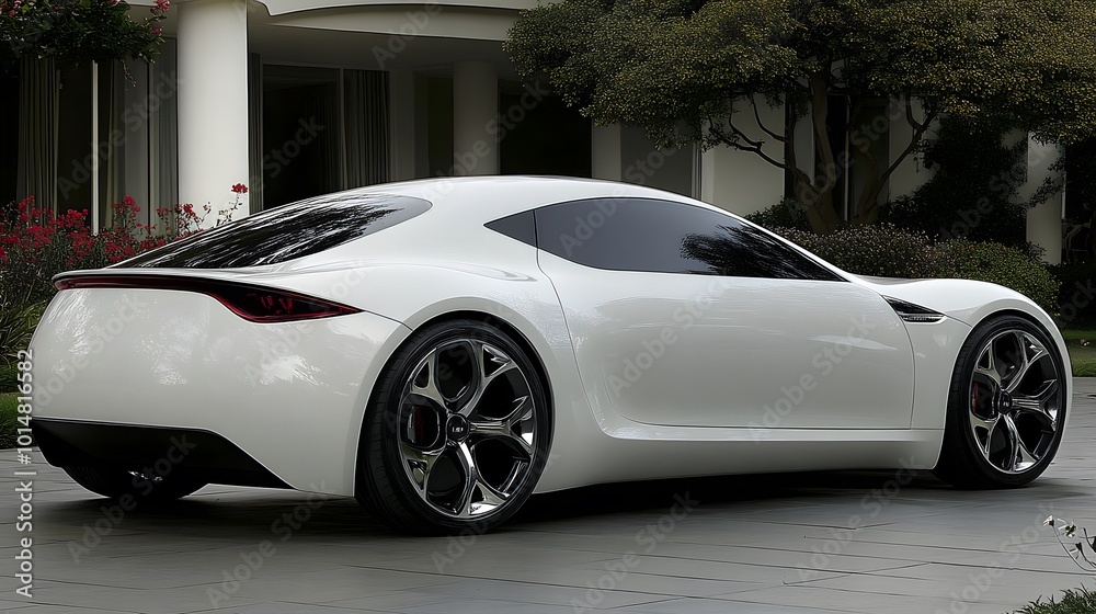 Car poster featuring a concept vehicle in a sleek, innovative design for the future Car poster featuring a concept vehicle in a sleek, innovative design for the future