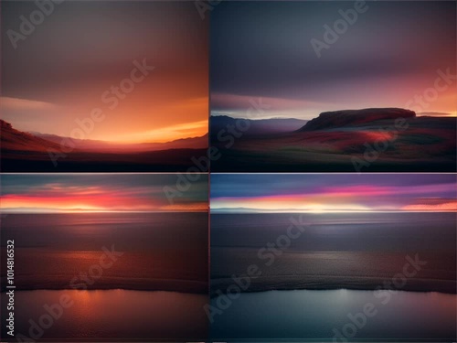 Moving landscape polyptych. photo