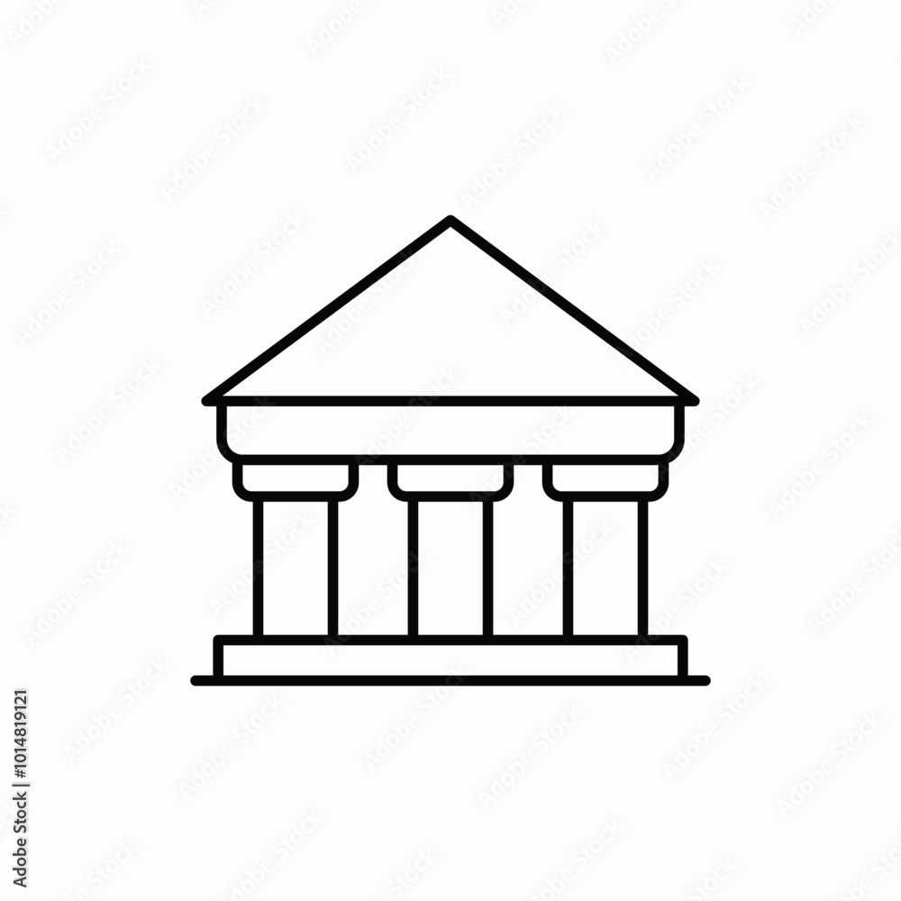 building museum icon sign vector building museum icon sign vector