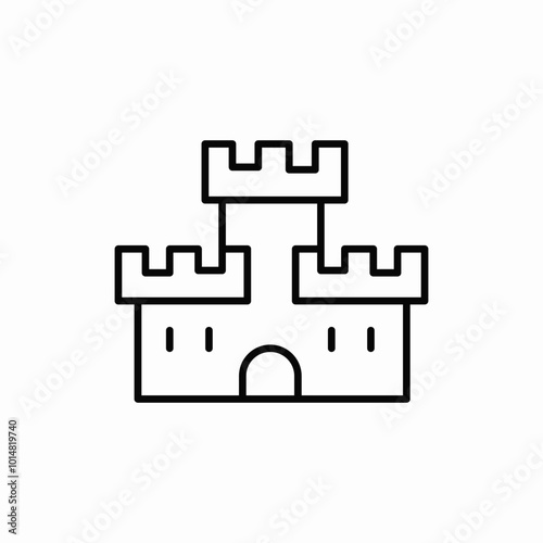 tower castle icon sign vector