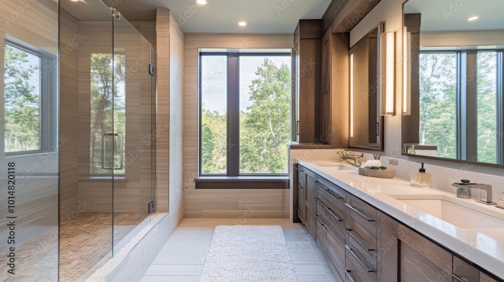 Modern Bathroom with Natural Light and Elegant Design Modern Bathroom with Natural Light and Elegant Design