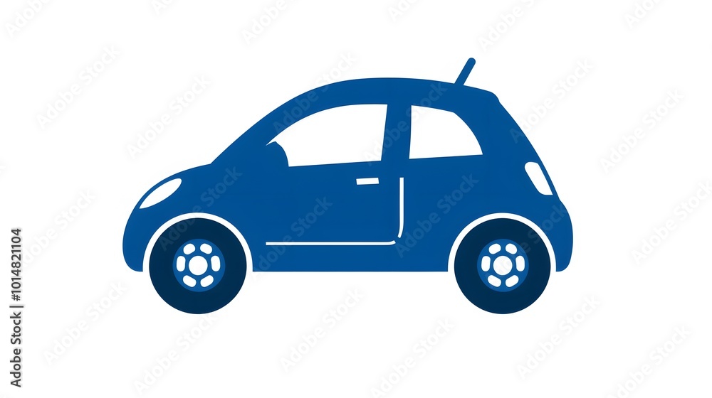Simple car icon with clean lines and a minimalistic design Simple car icon with clean lines and a minimalistic design