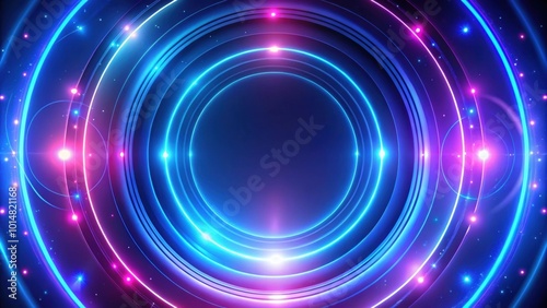 Blue and purple neon circles abstract futuristic motion background, neon, circles, abstract, futuristic, motion, background