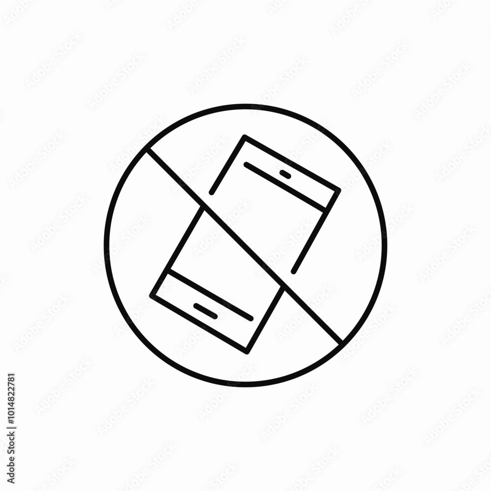 prohibited phone icon sign vector prohibited phone icon sign vector