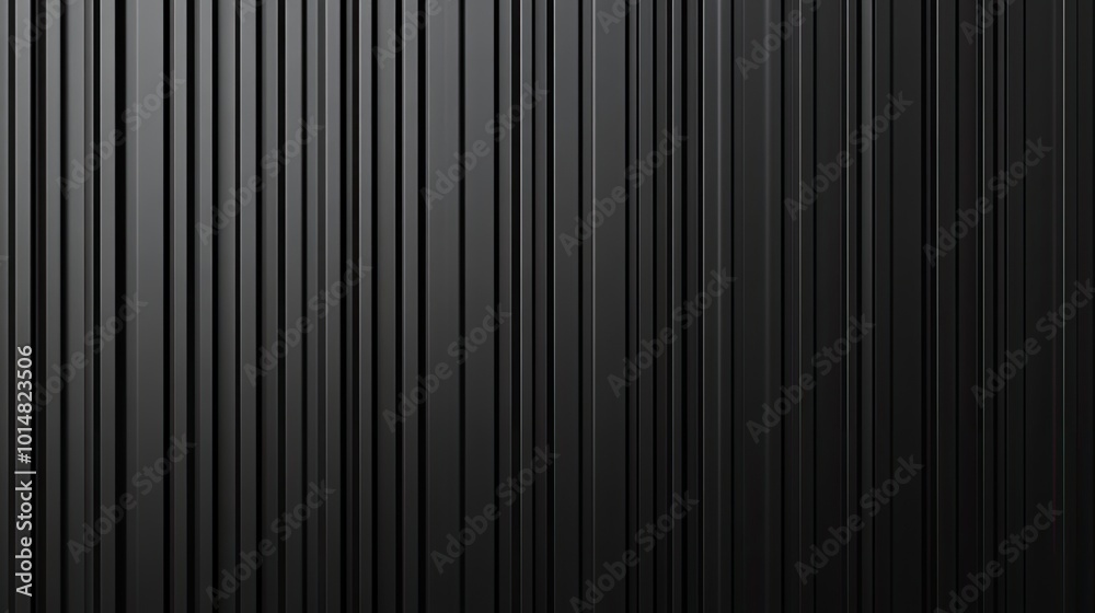 A sleek and minimalistic close-up of a dark, vertical corrugated metal surface with textured ridges. The even lighting emphasizes the industrial and modern aesthetic. A sleek and minimalistic close-up of a dark, vertical corrugated metal surface with textured ridges. The even lighting emphasizes the industrial and modern aesthetic.