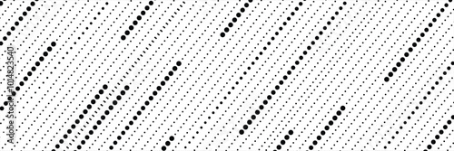 Abstract grunge grid polka dot halftone background pattern. Spotted black and white line illustration.